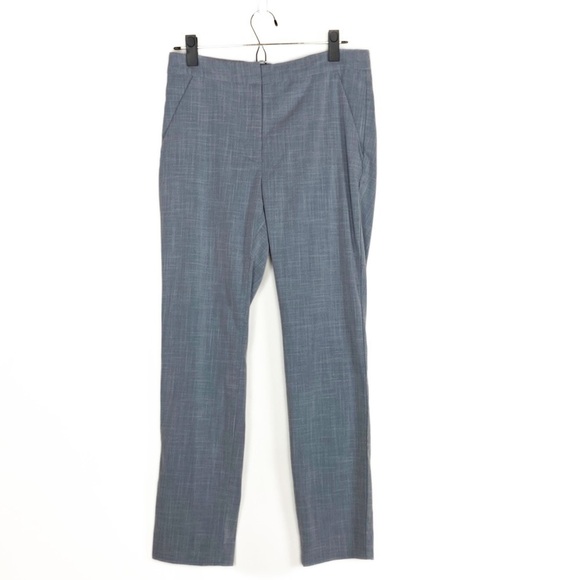 Zara Pants - ZARA Blue Pattern Natural Waist Straight Leg Trouser Pants with pockets
